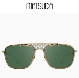 Matsuda Gold and Green M3110 Sunglasses